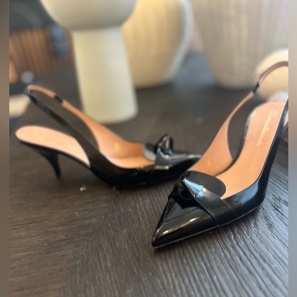 Santoni Knot Detail Slingback Pumps - Picture 12 of 15